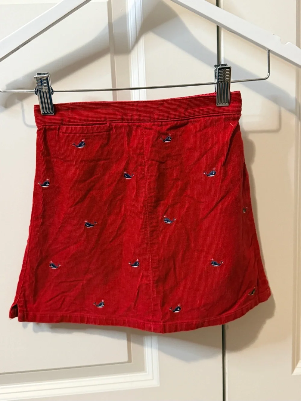 Gymboree Whale Watching vintage red Corduroy skirt